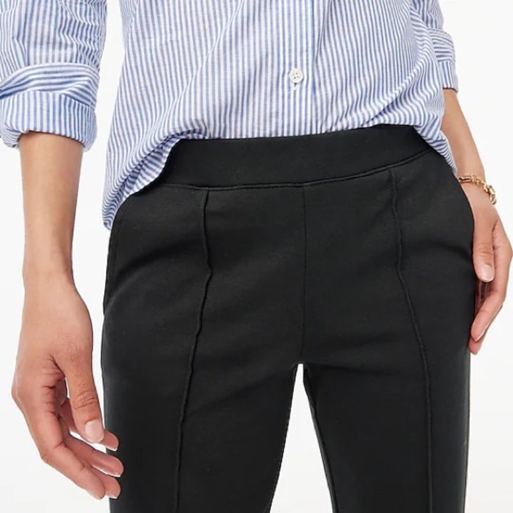 J Crew Factory Pintuck Skinny Sweatpant Front Crease